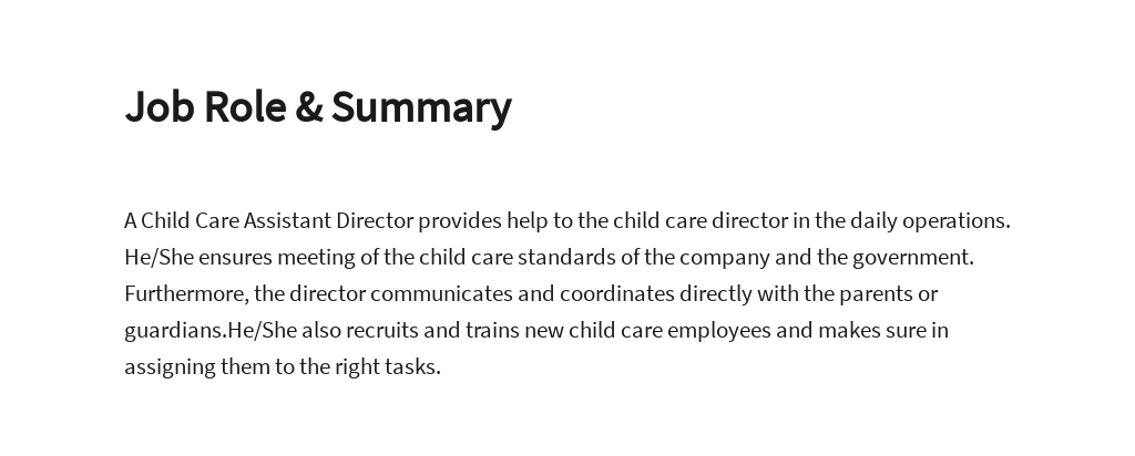 Free Child Care Assistant Director Job Description Template 2.jpe