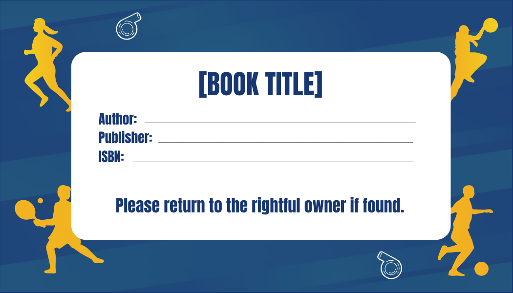 Free Sports Book Label Template