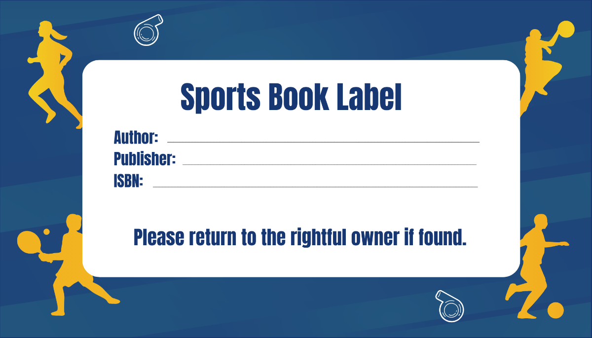 Sports Book Label