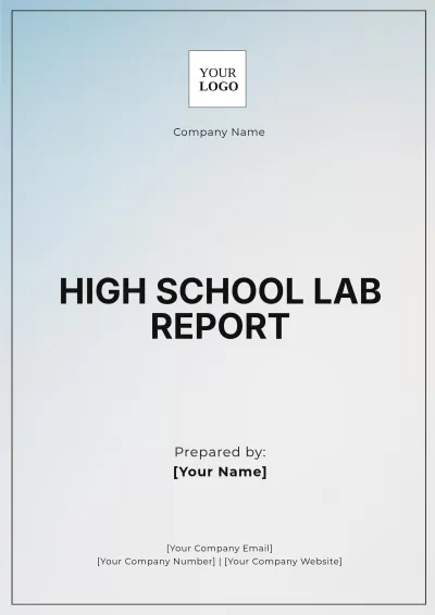 Free High School Lab Report Template to Edit Online