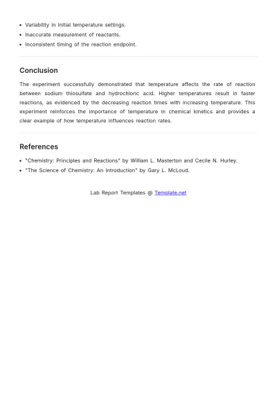Free High School Lab Report Template to Edit Online
