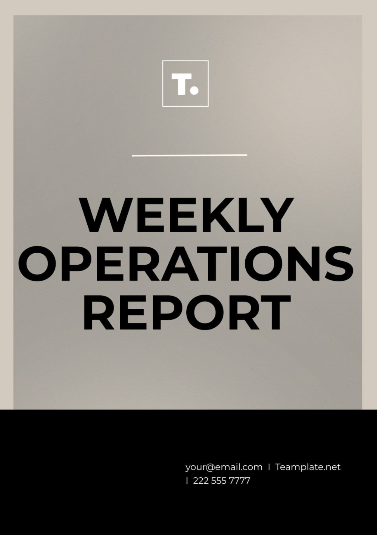 Weekly Operations Report Template