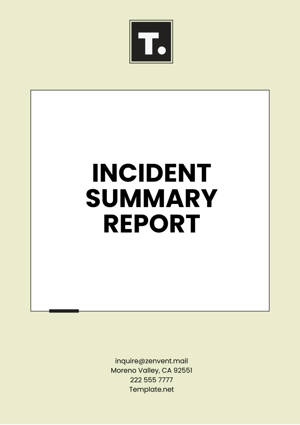 Incident Summary Report Template - Edit Online & Download