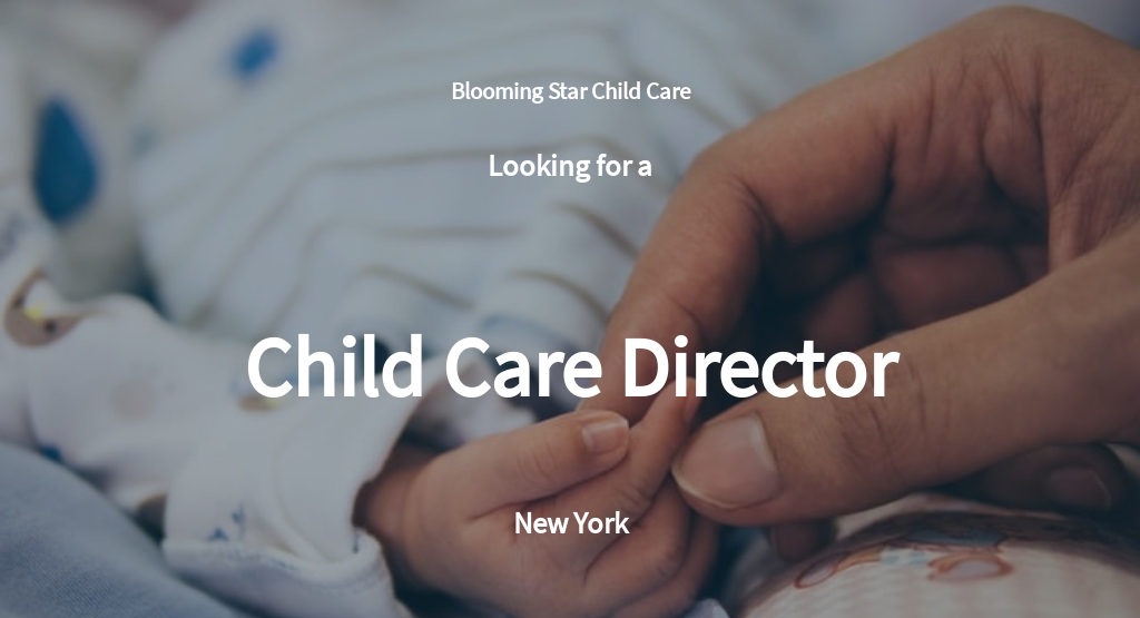 Child Care Director Job Description Template Google Docs Word 