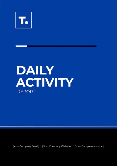 Free Daily Activity Report Template to Edit Online