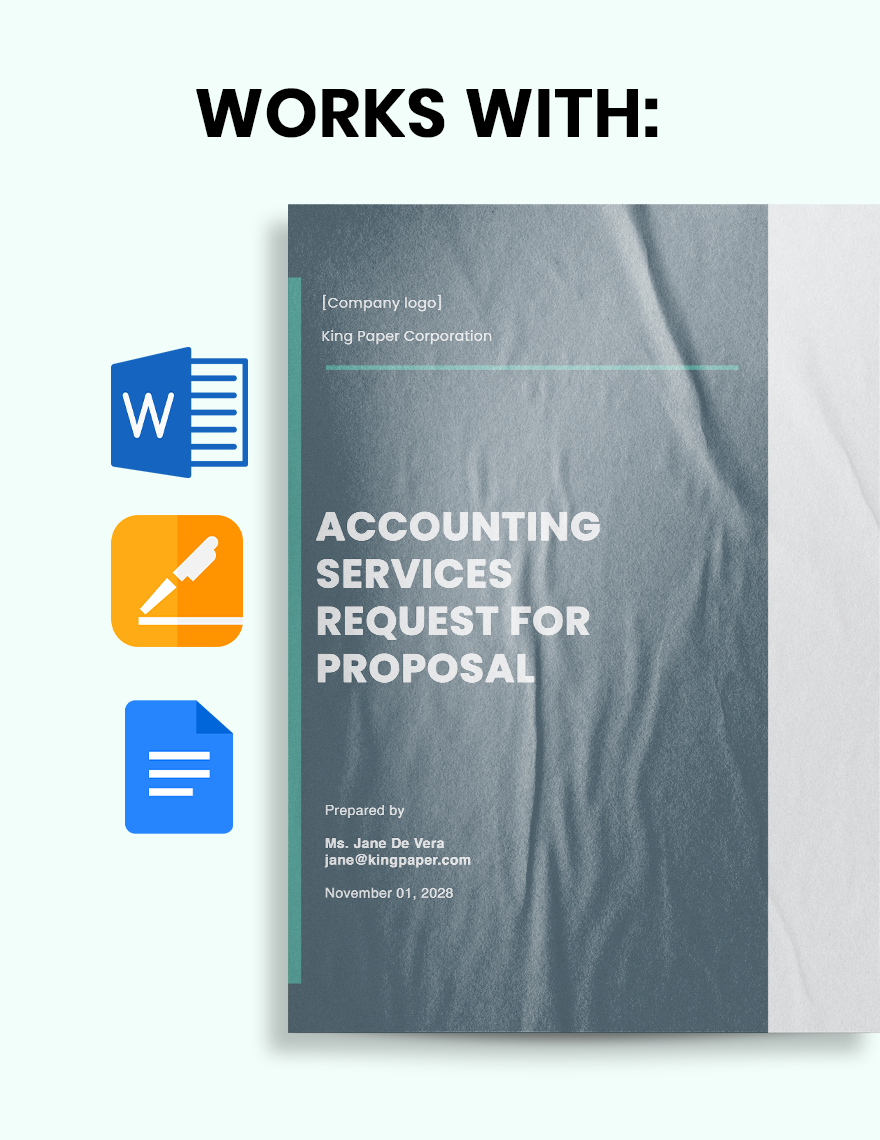 Accounting Services Request for Proposal Template