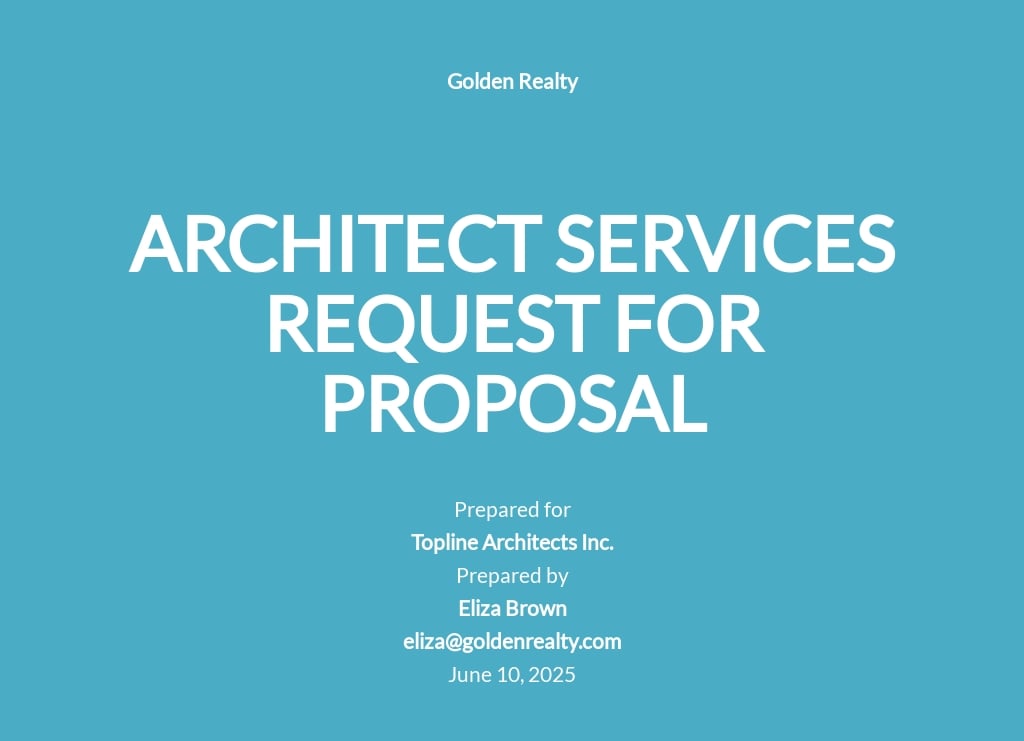 Architect Proposal Template