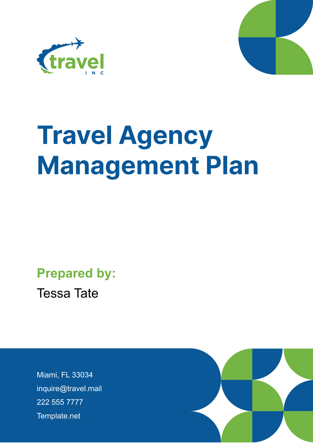 Travel Agency Management Plan Template - Edit Online & Download