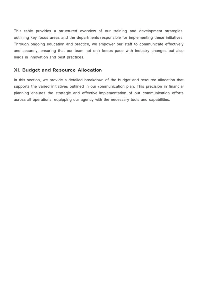 Free Travel Agency Communication Plan Template to Edit Online