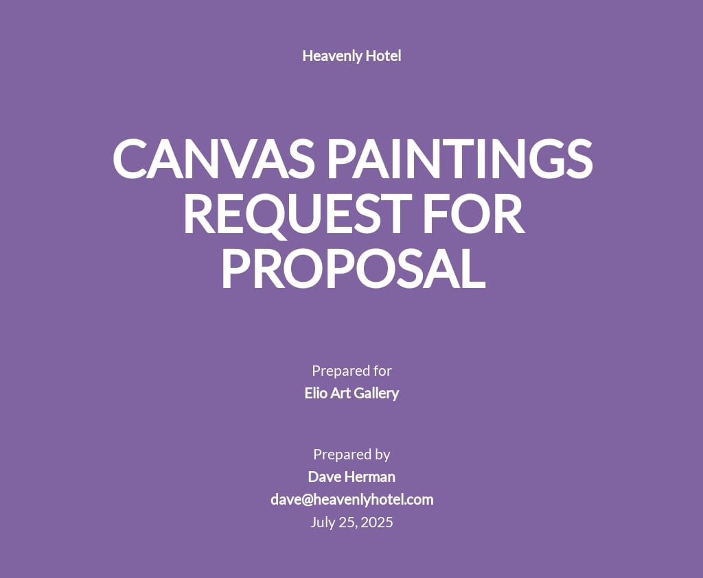 Free Art Proposal Template