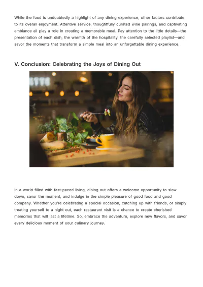 Free Restaurant Article Template to Edit Online