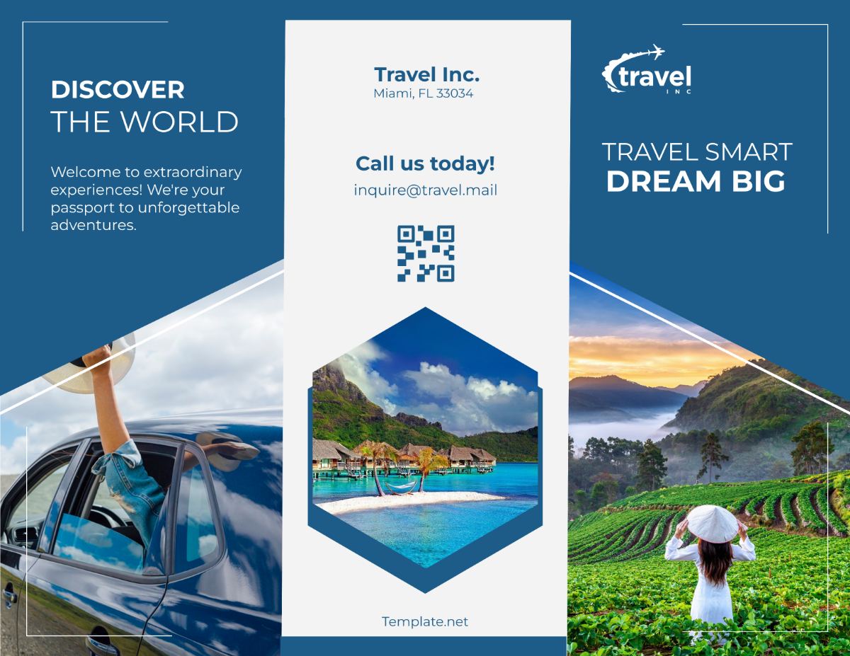 Travel Agency Marketing Brochure Template