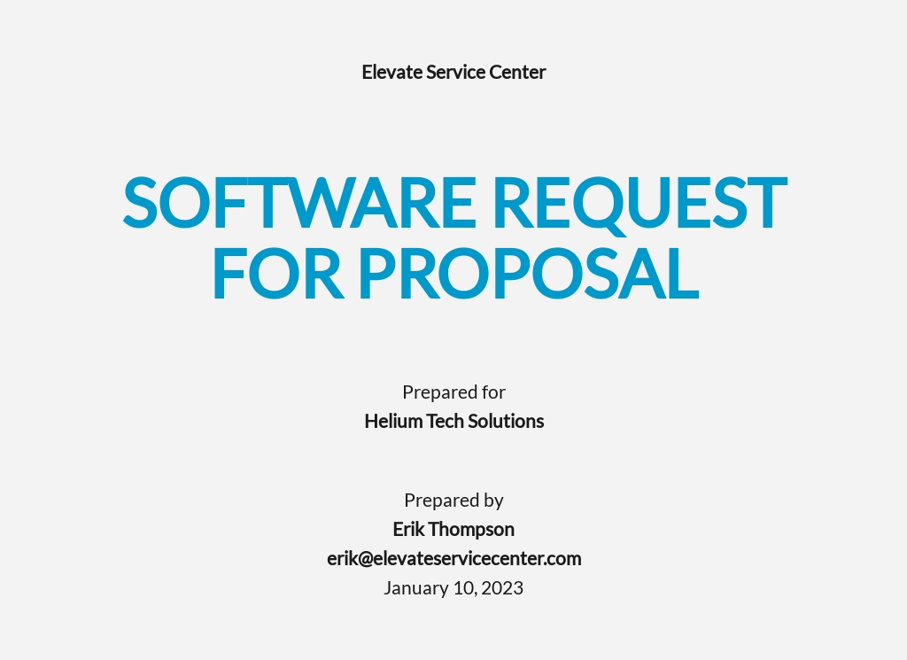 FREE IT/Software Proposal Template in Microsoft Word (DOC)