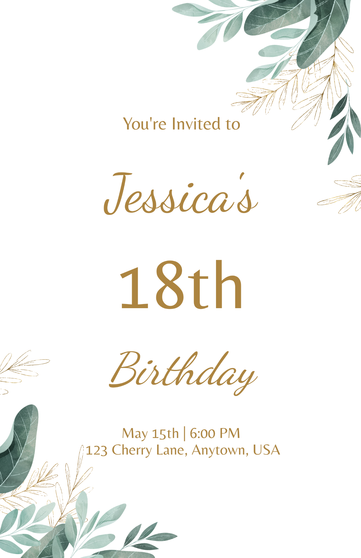 Birthday Invitation Poster Template