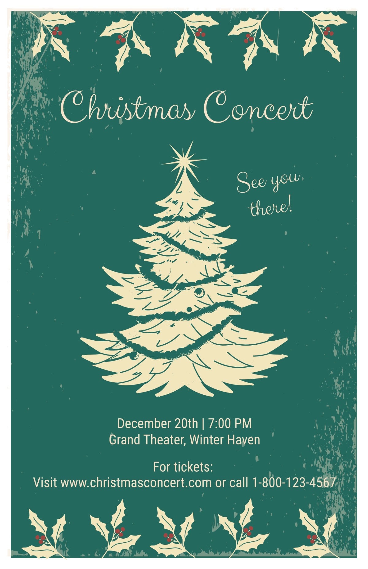 Free Christmas Concert Poster Template
