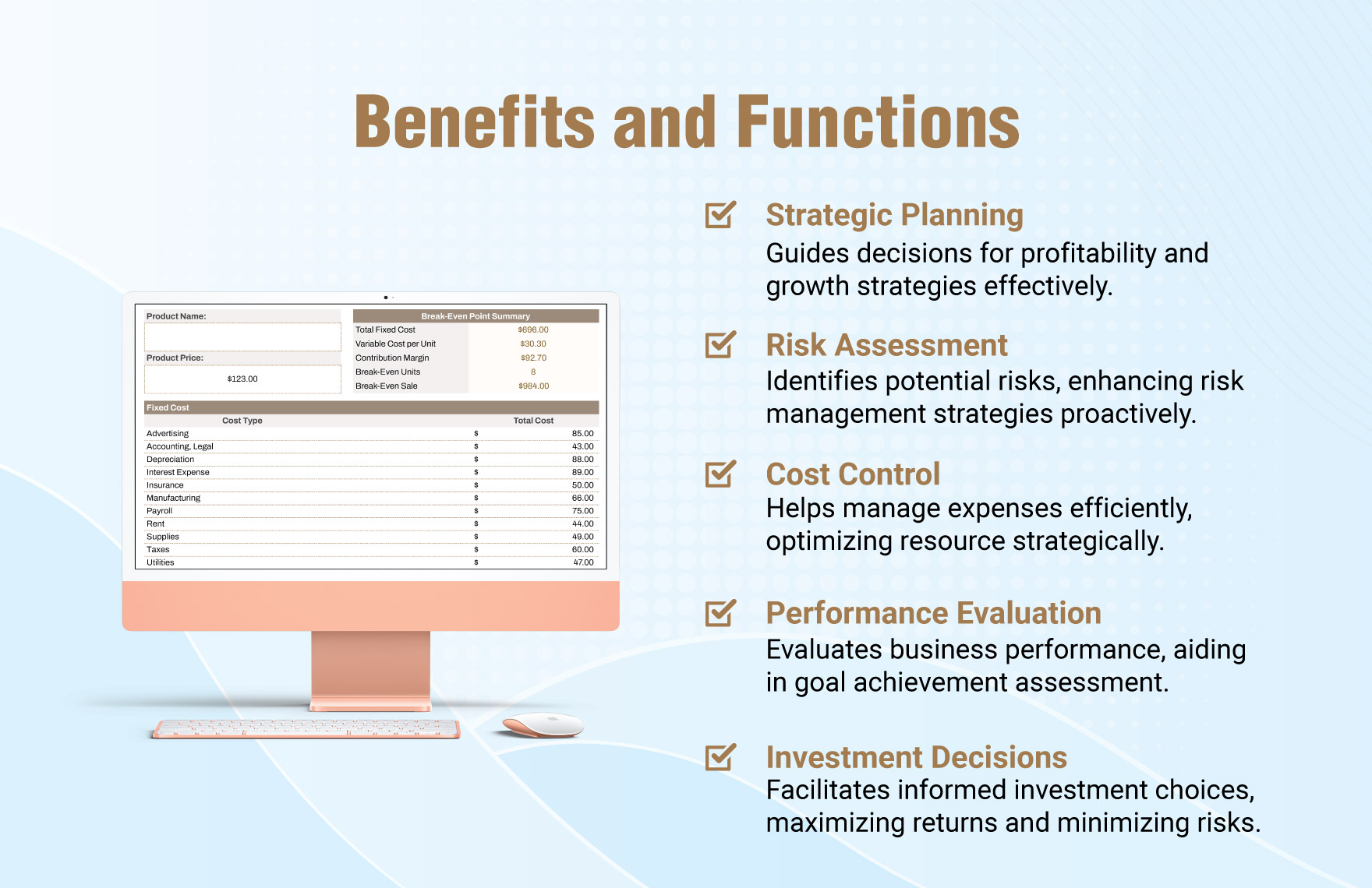 Finance Break-Even Point Analysis Template