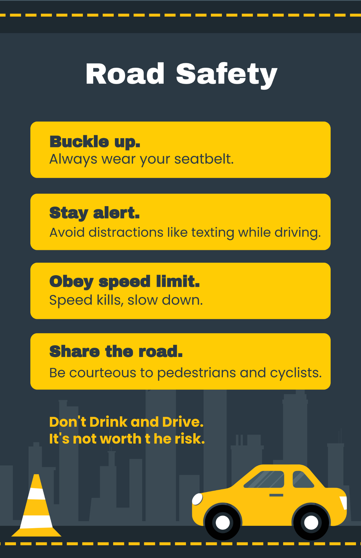 Free Road Safety Poster Template