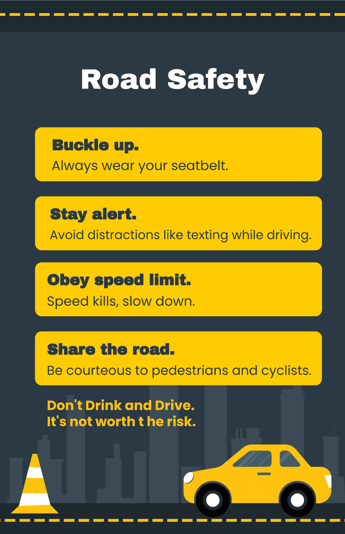 Road Safety Poster Template