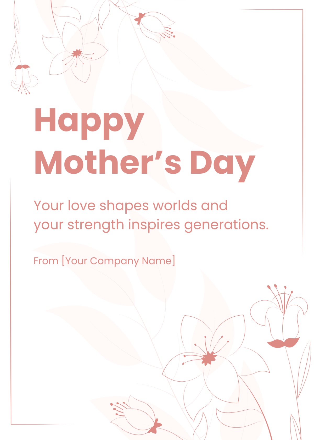 Free Mother's Day Message Template