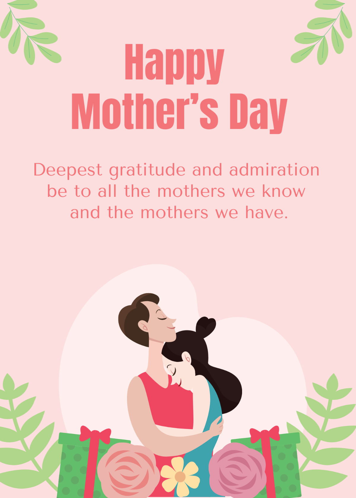 Mother's Day Greeting Card Template