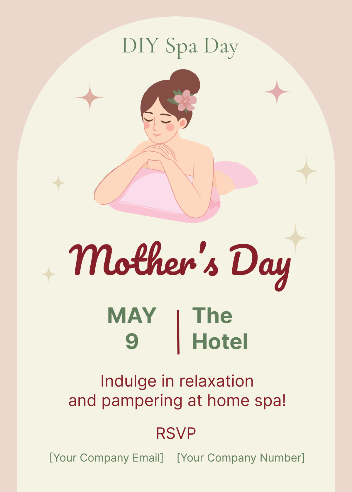 Mother's Day Invitation Card Template
