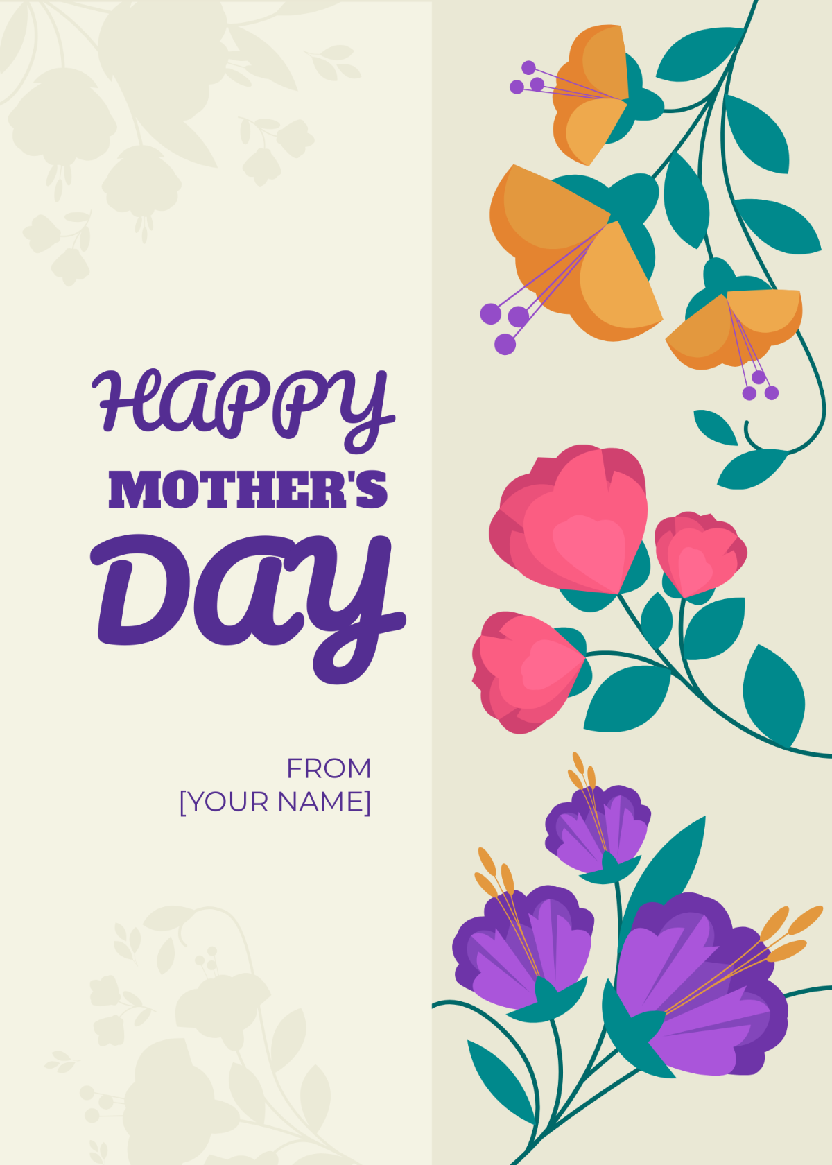 Free Happy Mother's Day Template