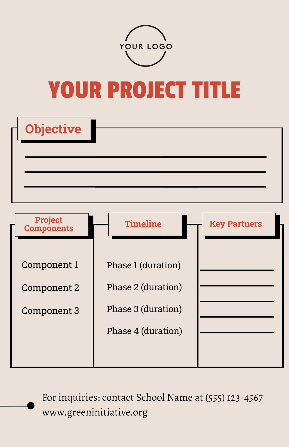 School Project Poster Template