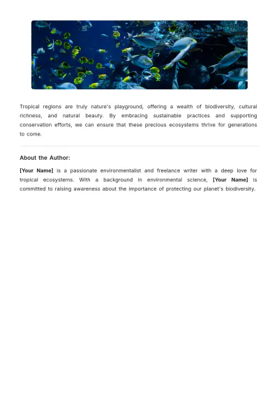 Free Tropical Article Template to Edit Online