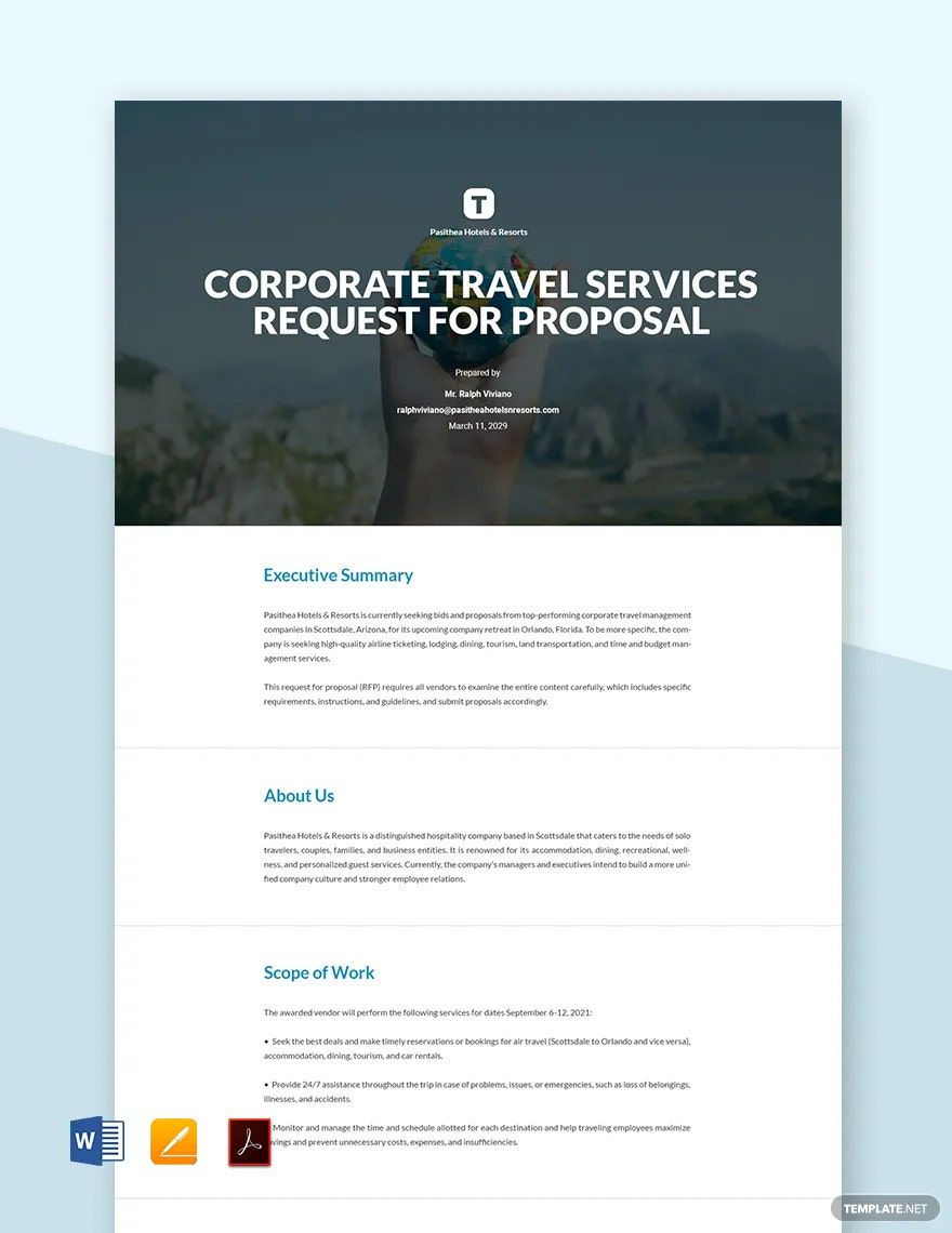 Business Request for Proposal Template