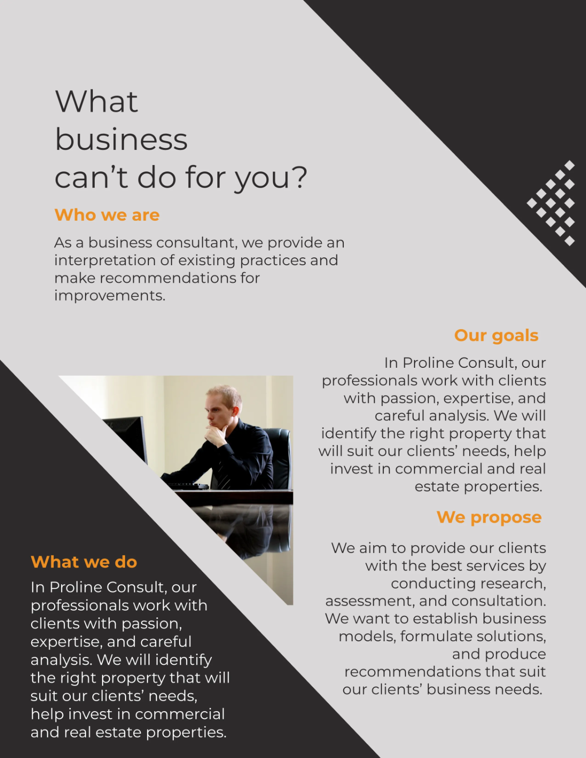 Free Business Consultant Leaflet Template to Edit Online