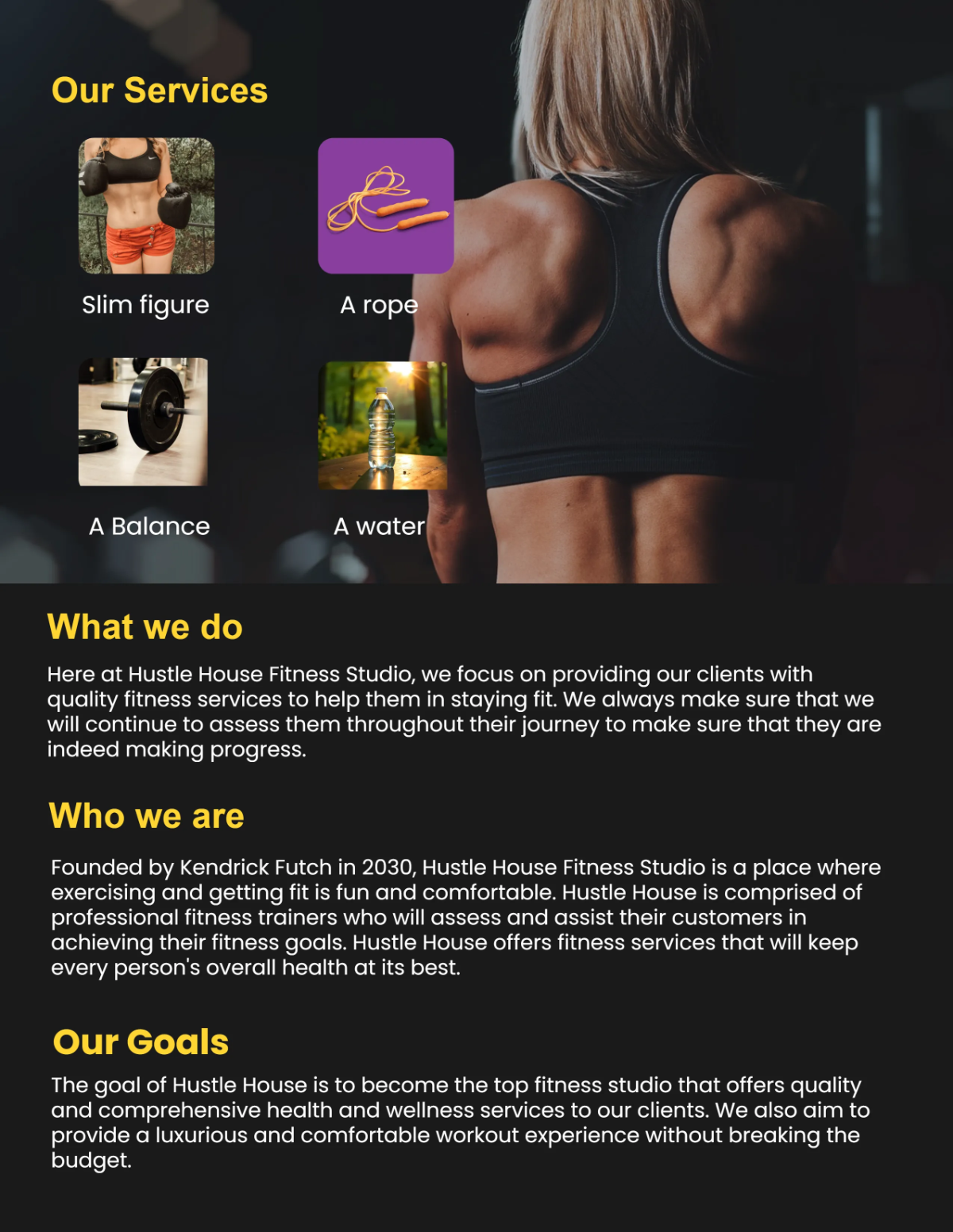 Free Fitness Studio Leaflet Template to Edit Online