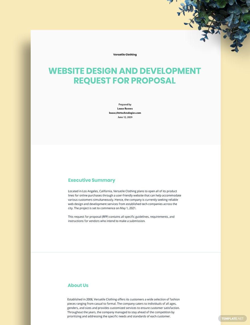 Development Project Proposal Template - Google Docs, Word, Apple Pages 