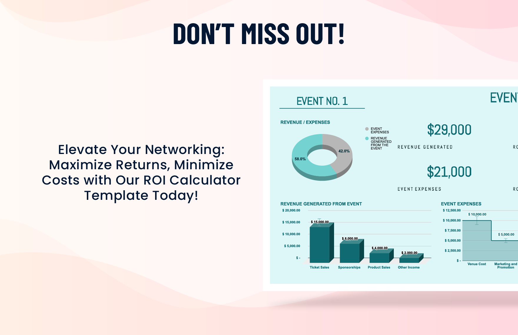 Sales Networking Event ROI Calculator Template