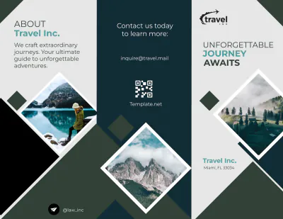 Free Travel Agency Advertising Brochure Template to Edit Online
