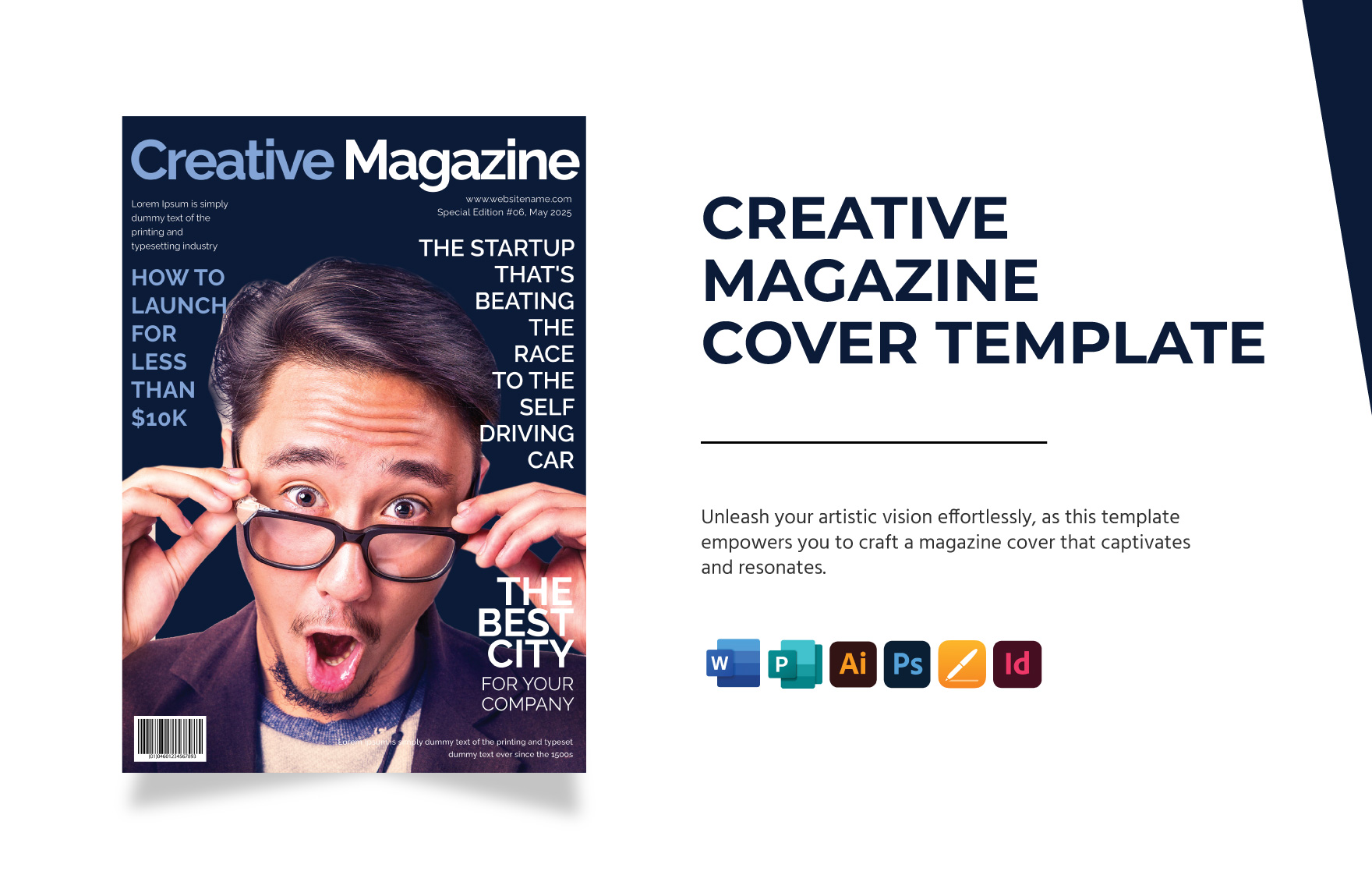 Creative Magazine Cover Page Template in PSD, Illustrator, Publisher, InDesign, Word, Pages - Download | Template.net