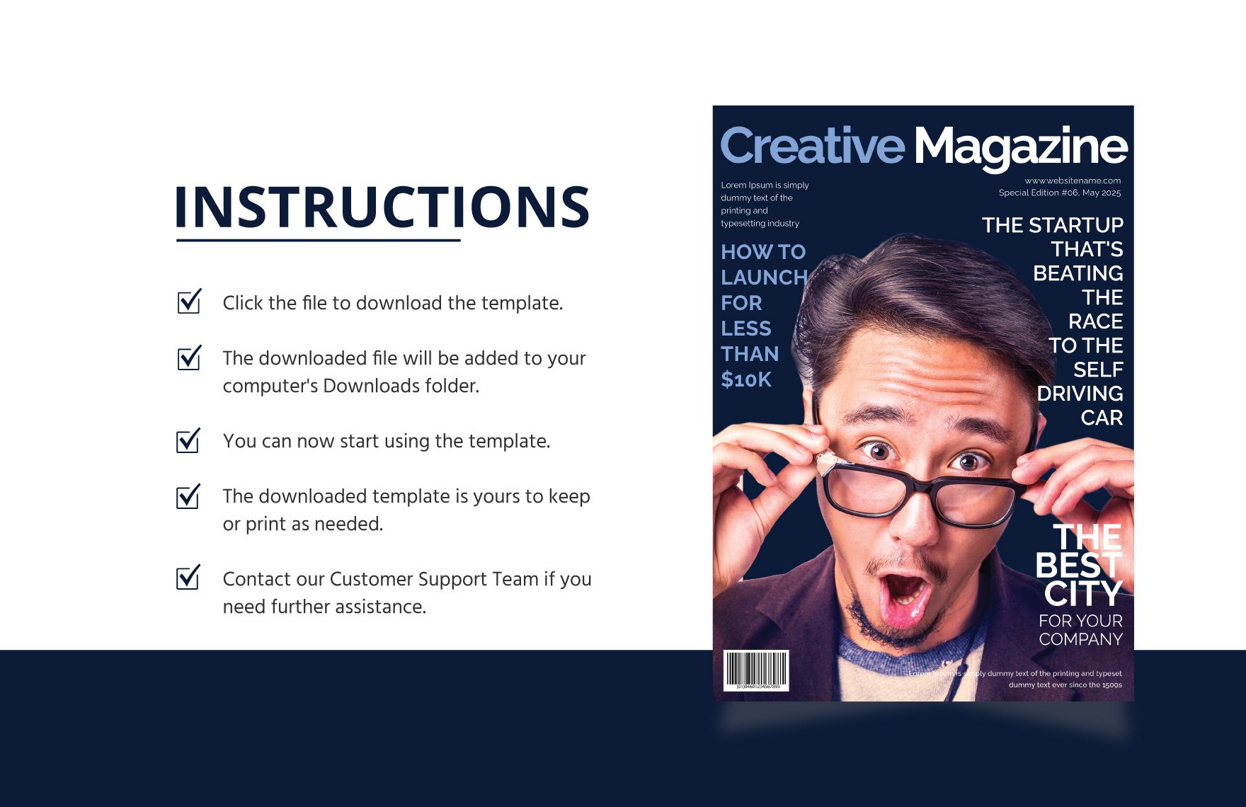 Creative Magazine Cover Page Template