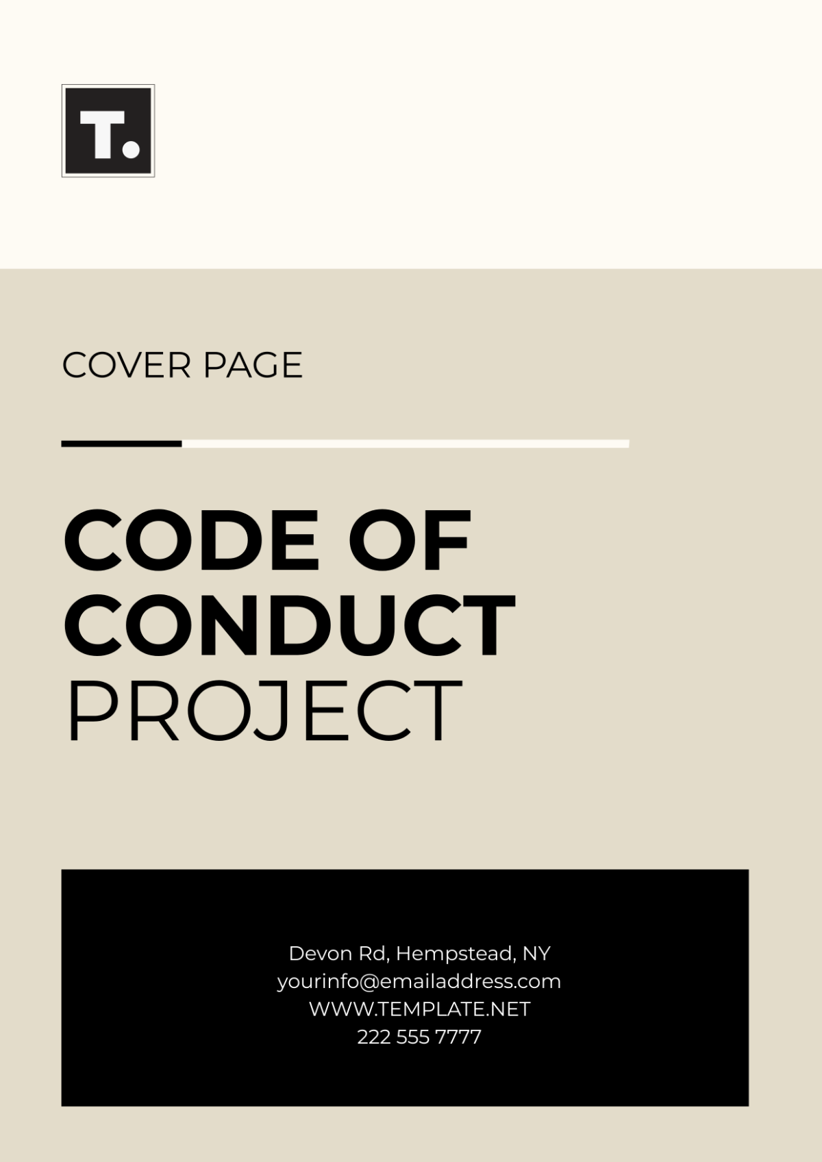 Code of Conduct Project Cover Page