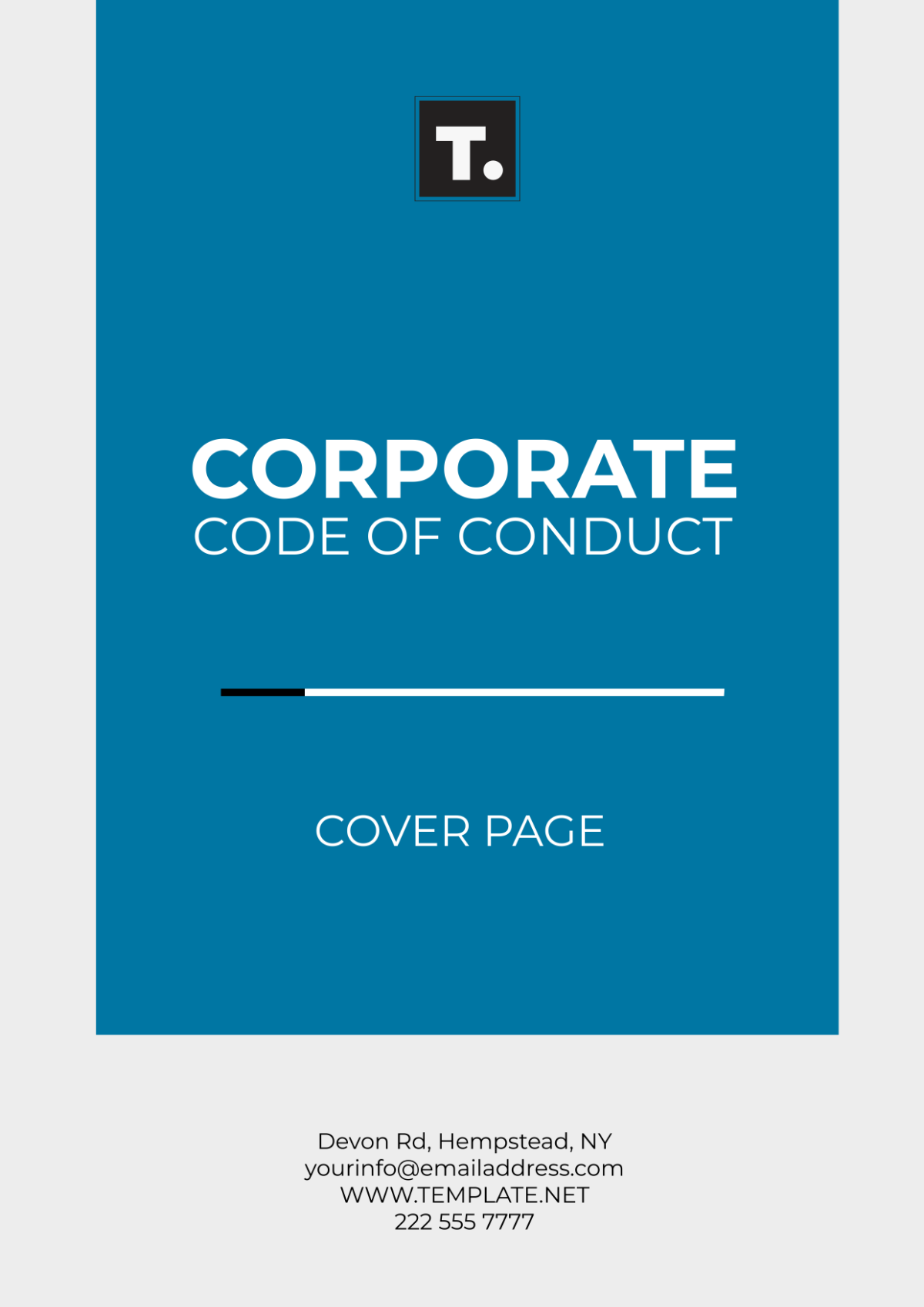 Code of Conduct Corporate Cover Page