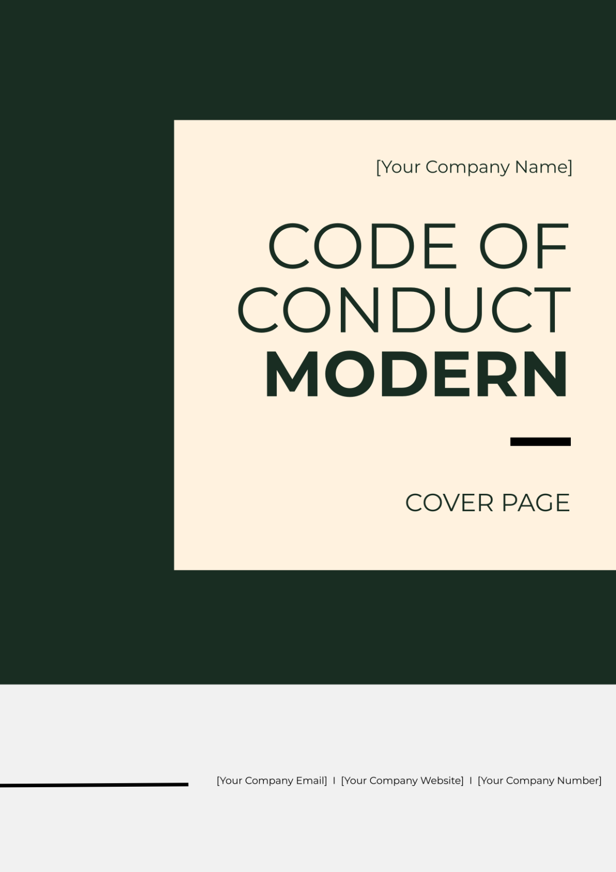 Code of Conduct Modern Cover Page Template - Edit Online & Download ...