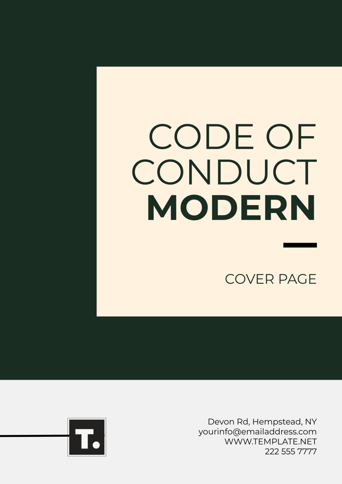 Code of Conduct Modern Cover Page