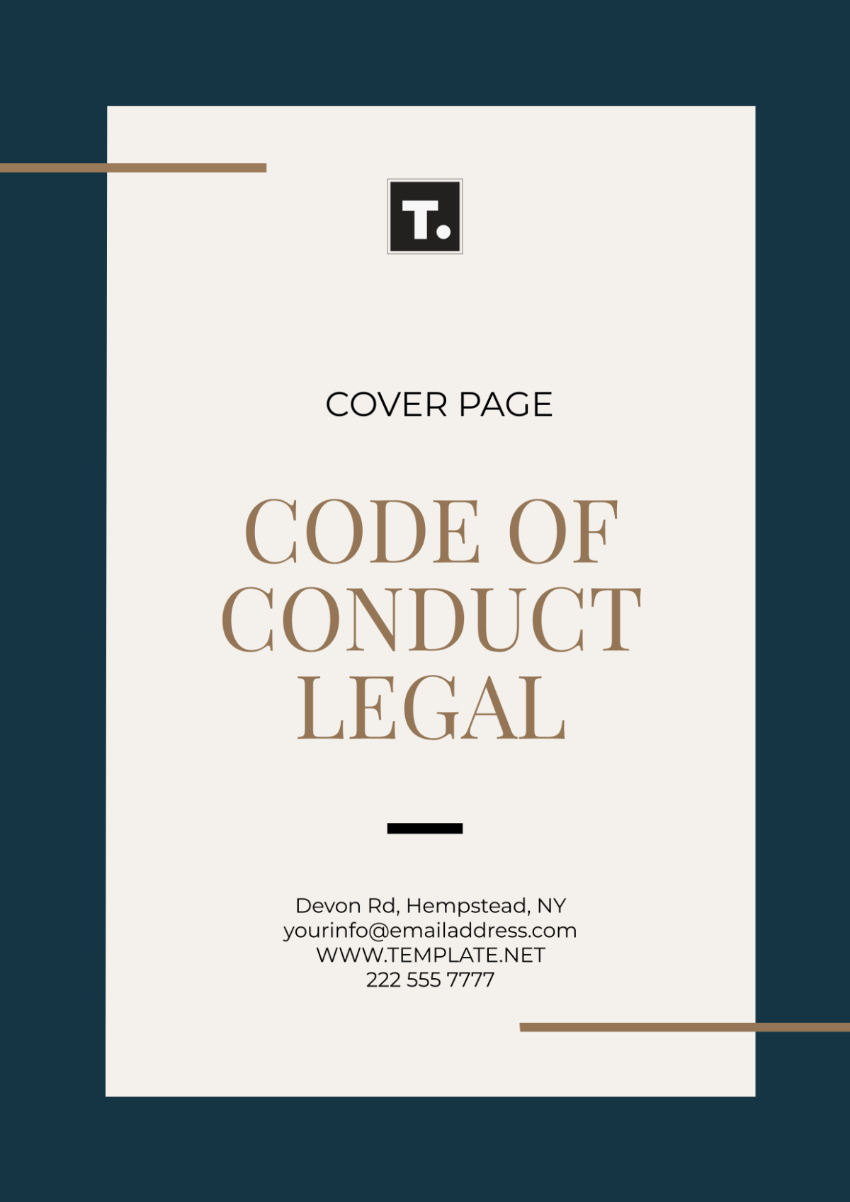 Code of Conduct Legal Cover Page