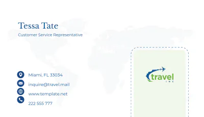 Free Customer Service Representative Business Card Template to Edit Online