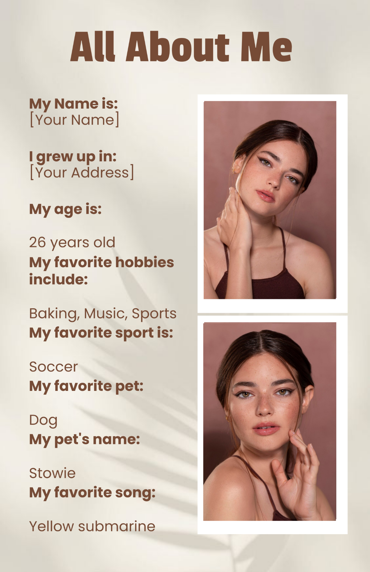 Me Poster Template Free All About Me Poster Templates To Edit Online Me Poster Template Free All About Me Poster Templates To Edit Online