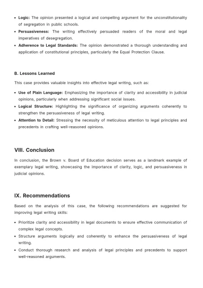 Free Writing Skills Case Brief Template to Edit Online
