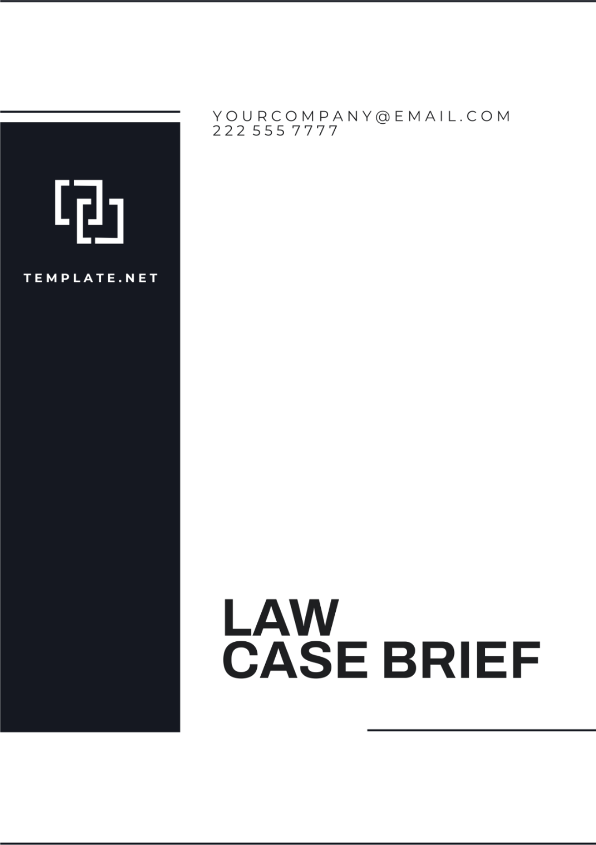 Law Case Brief Template