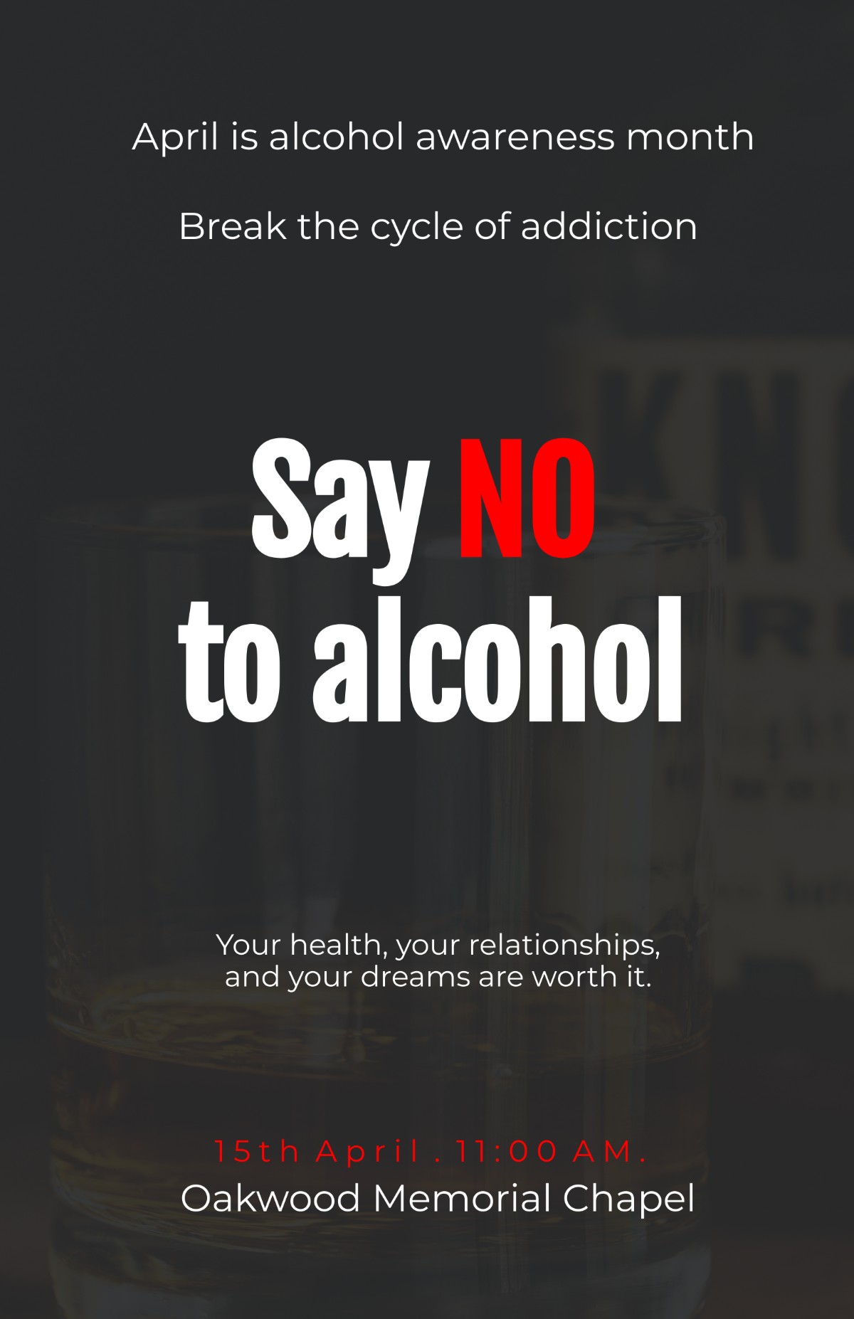 Alcohol Prevention Poster