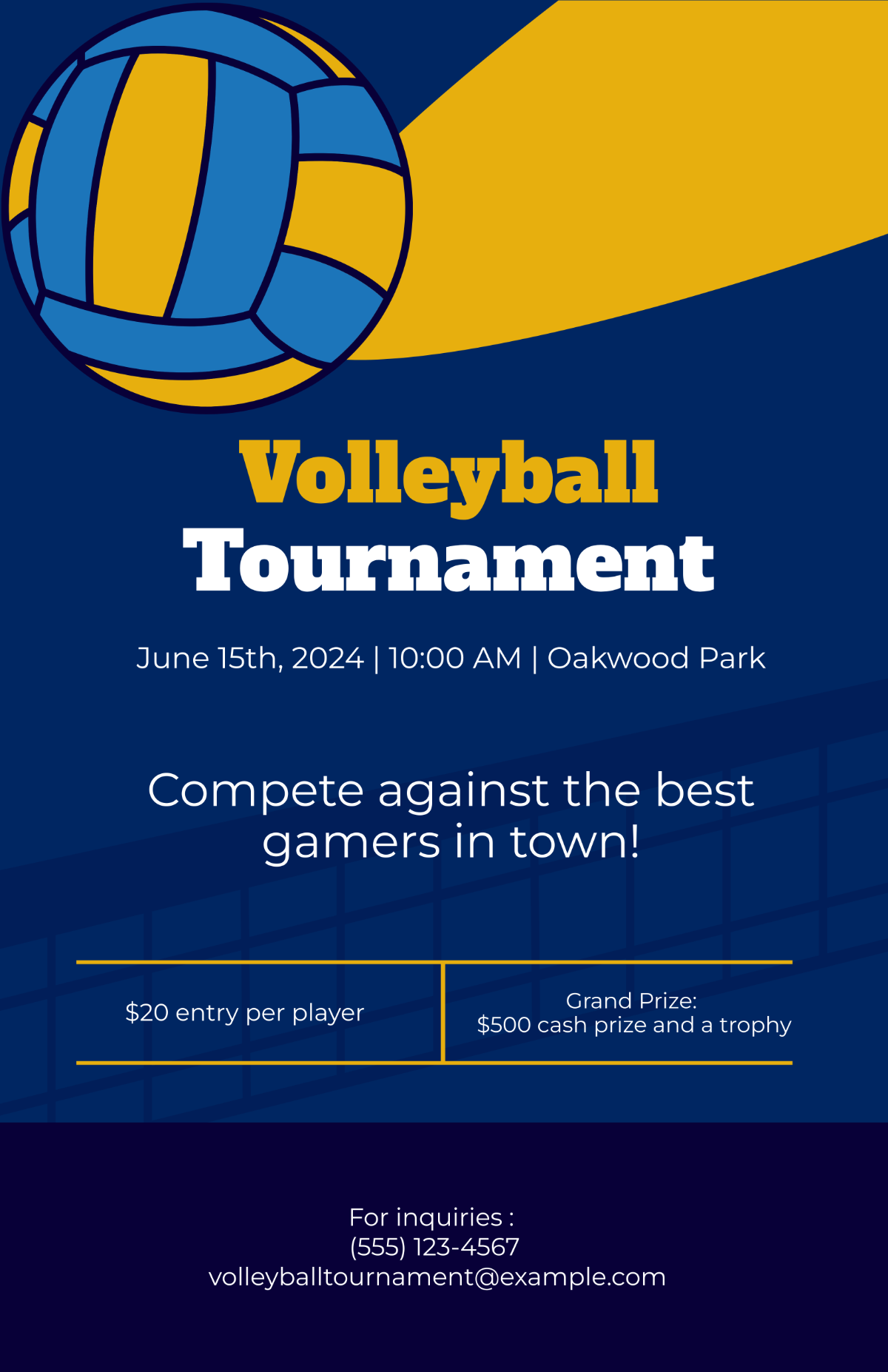 Free Tournament Poster Template