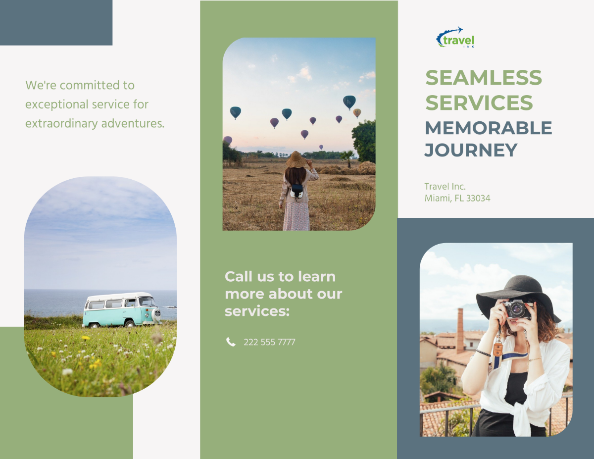 Free Travel Agency Service Brochure Template