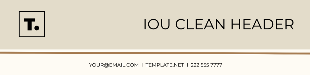 IOU Clean Header Template