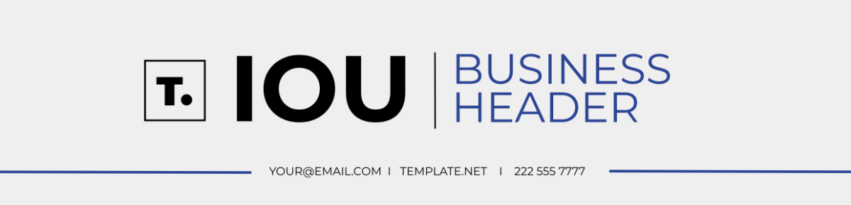 IOU Business Header Template